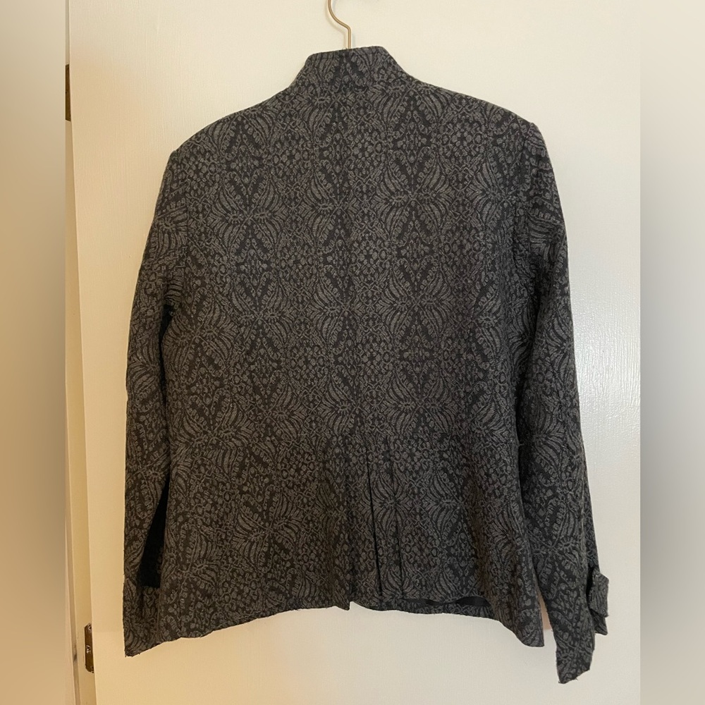 Grey Coldwater Creek jacket, fully lined, wool blend,?interesting details - Picture 1 of 9